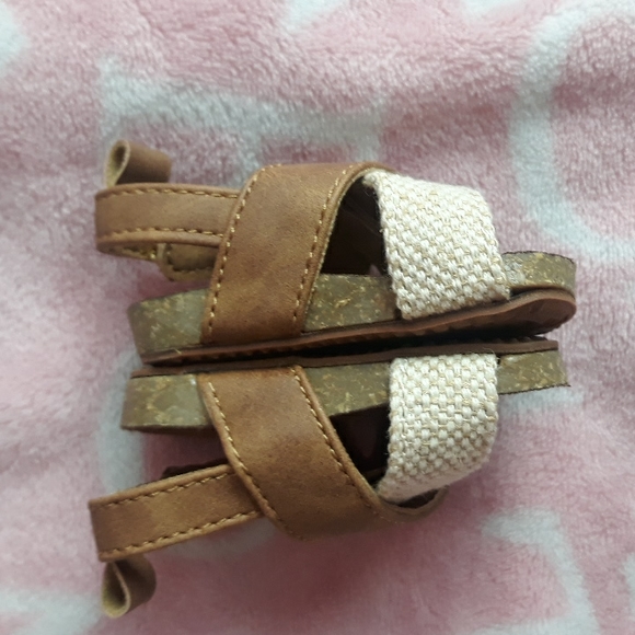 NWOT Baby Girl Brown Sandals - Picture 3 of 6